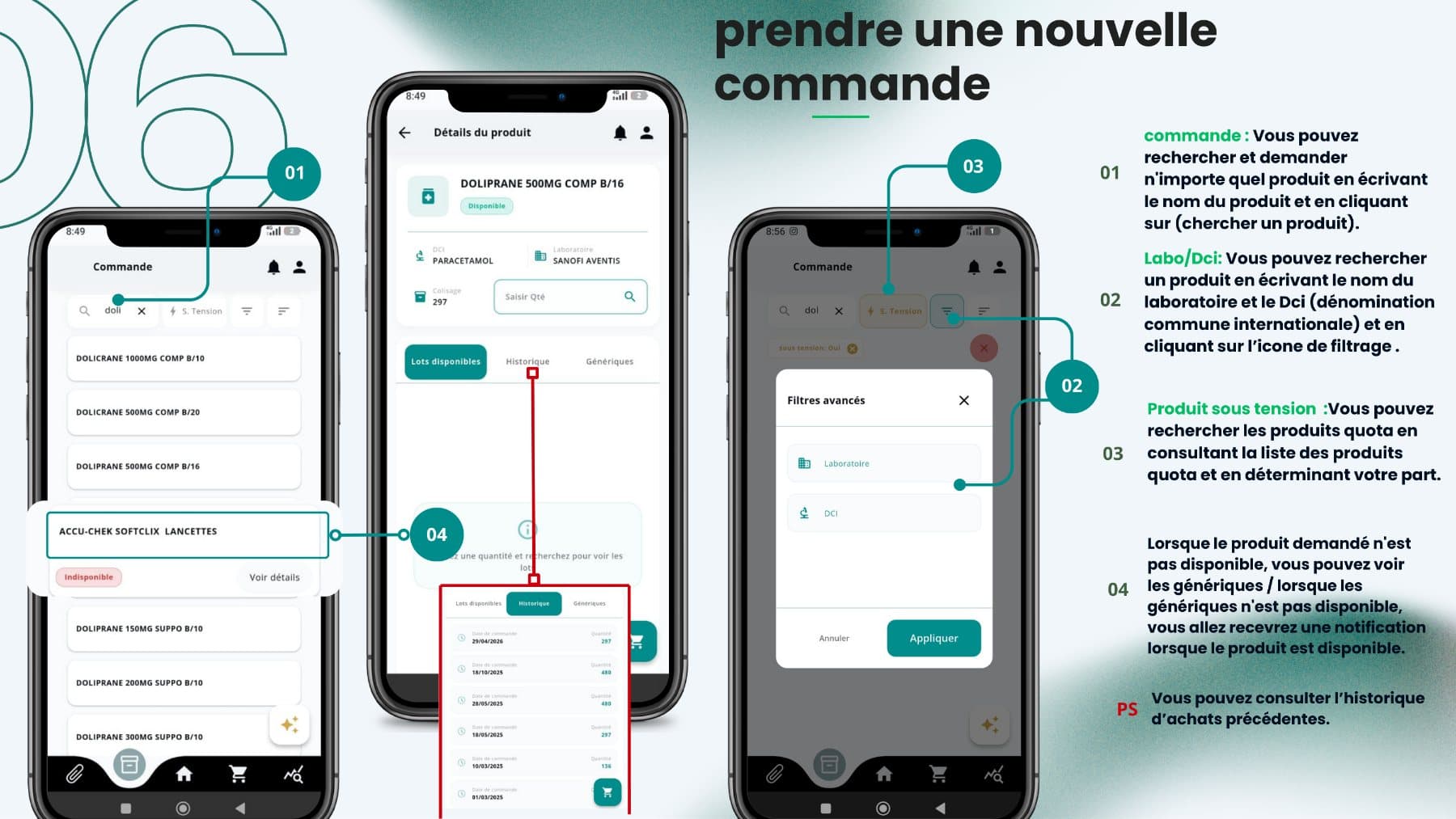 Recherche et filtres avancés